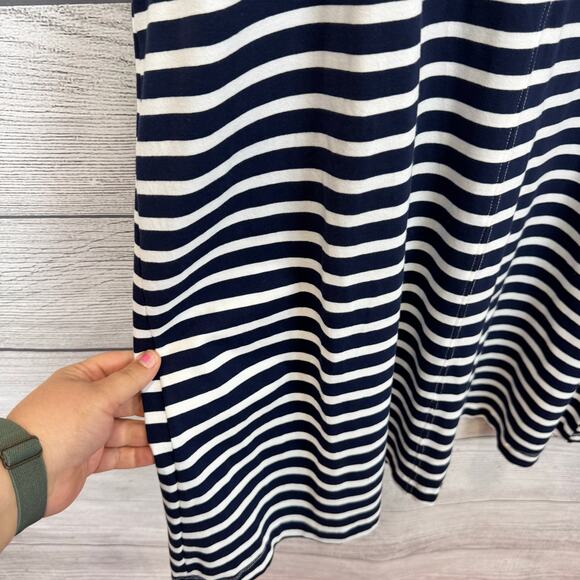 Free Assembly Plus Size Blue White Striped Short Sleeve Mini Dress Size XXXL - Picture 4 of 7